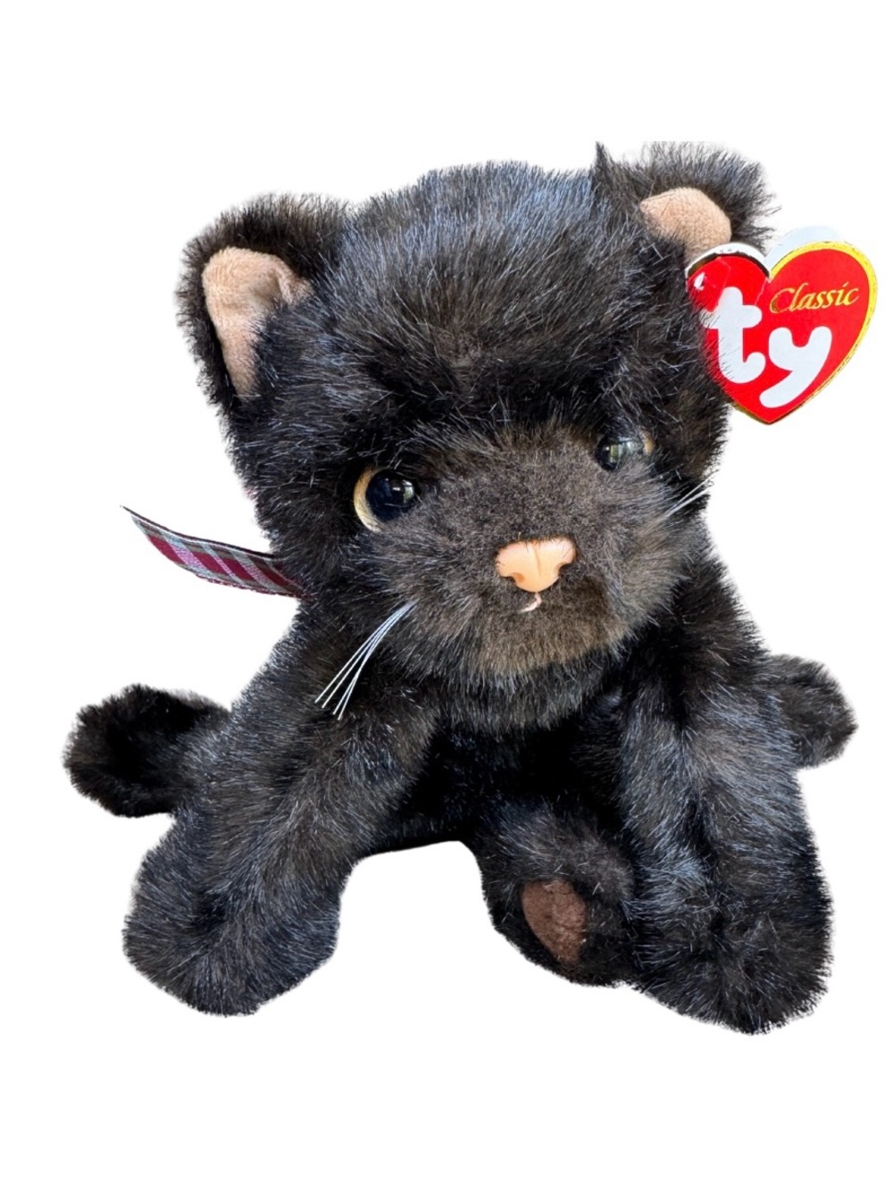 TY Classic 2002 ‘Purrecious’ Black Brown Kitty Cat Stuffed Animal Plush